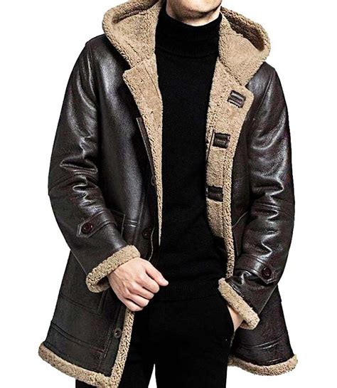 Burnished Leather and Shearling Bomber Jacket 